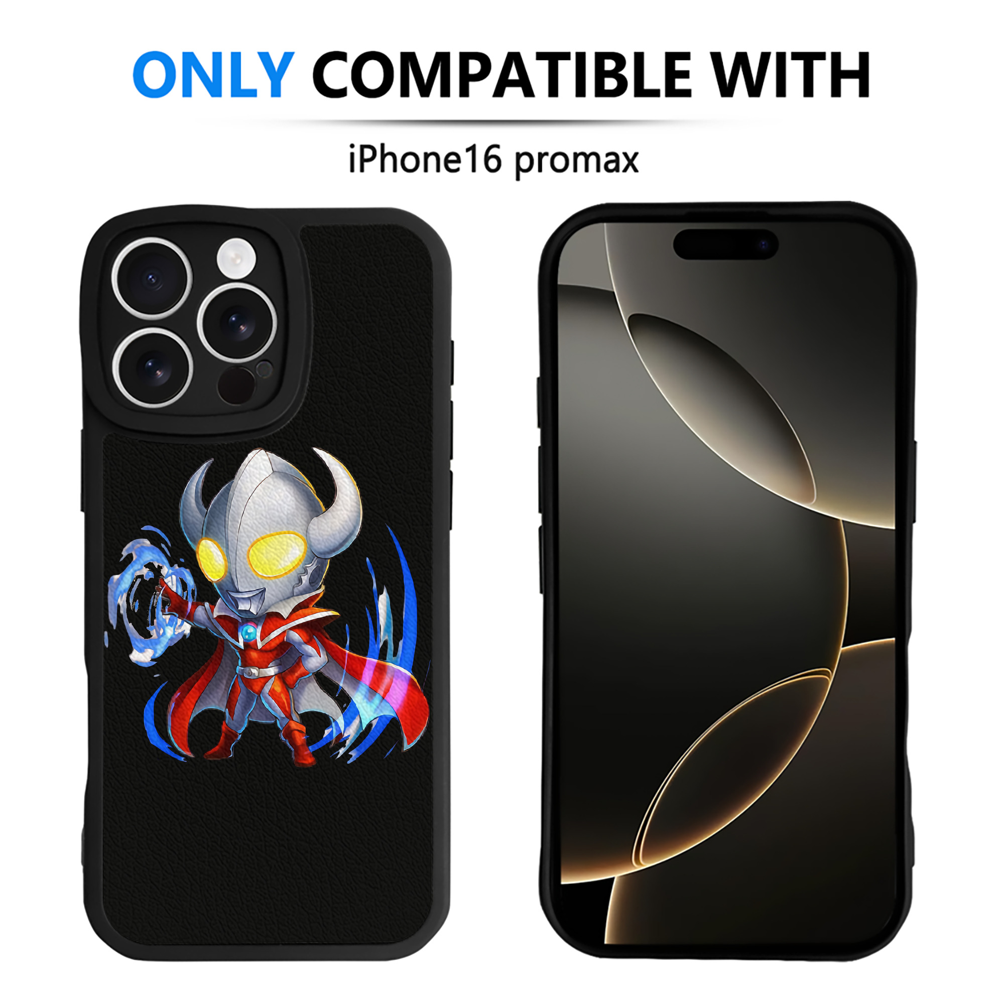 （画像用） ウルトラマン Ultraman 【iPhone 16シリーズ対応】シリコンスマホケース（レザー調） 材質：シリコン